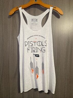 OCJ Apparel Oklahoma State University Pistols Firing Fashion Tank Medium NWOT